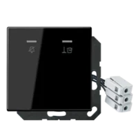 Jung Hotelabdeckung mit LED-Einheit 230V LS CU KO5 M 230 SW