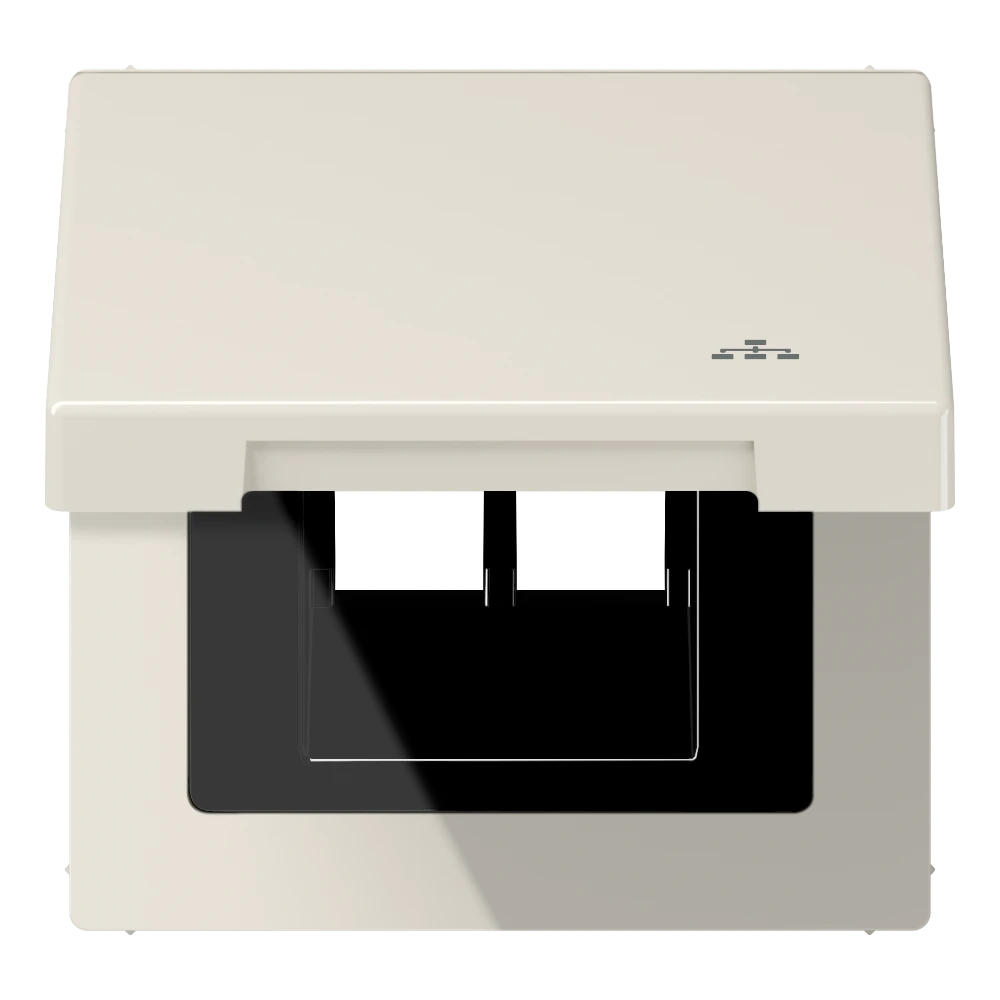 Jung Jung Klappdeckel LAN mit Zentralplatte LS990BFKLLAN