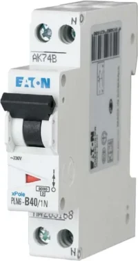 Eaton (Installation) Leitungsschutzschalter 40A, 1-polig+N, Steckklemme B PLN6-B40/1N-DE