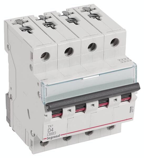 Legrand Legrand 403767 TX3 LS-Schalter D 4A 4-polig 6kA 400VAC 4TE