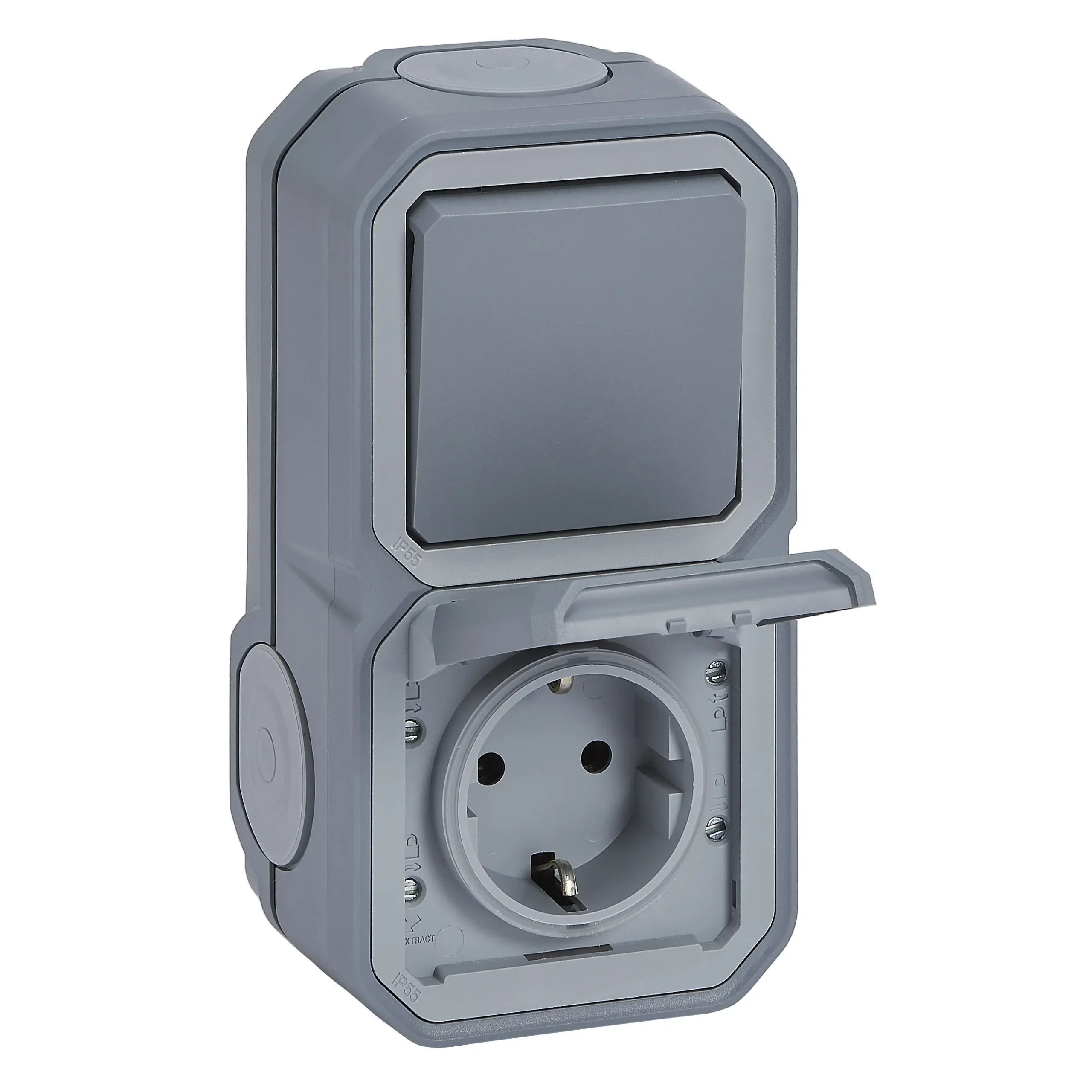 Legrand Legrand 069746L Plexo New FRAP SSDO+W/m SL, EB IP44 IK08 Grau