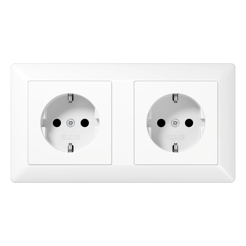 Jung Jung Kanal-SCHUKO-Steckdose 2-fach16A 250V AS 1522 WW