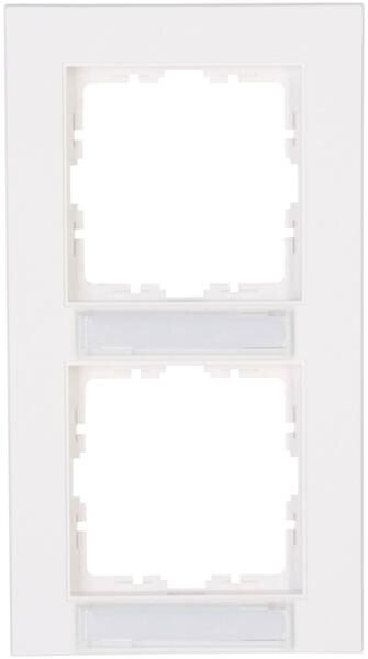 Kopp Kopp 402629029 Abdeckrahmen HK07 2-fach senkrecht Inst Schriftfeld reinweiß