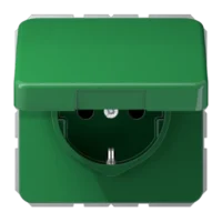 Jung SCHUKO-Steckdose 16A 250V Klappdeckel CD 1520 BFKL GN