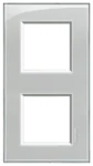 BTicino LNA4802M2KG LivingLight Abdeckrahmen 2-fach 2+2M Eisgrau