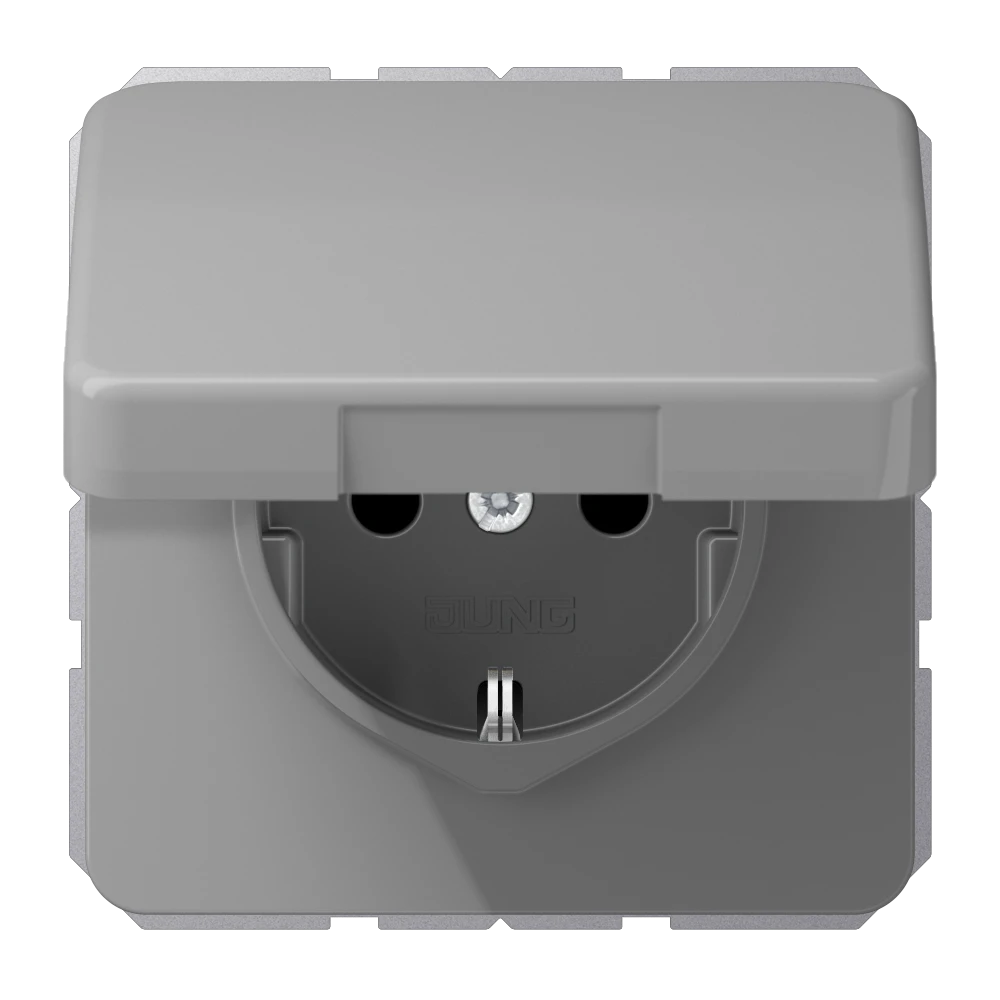 Jung Jung SCHUKO-Steckdose 16A 250V Klappdeckel CD 1520 BFKIKL GR