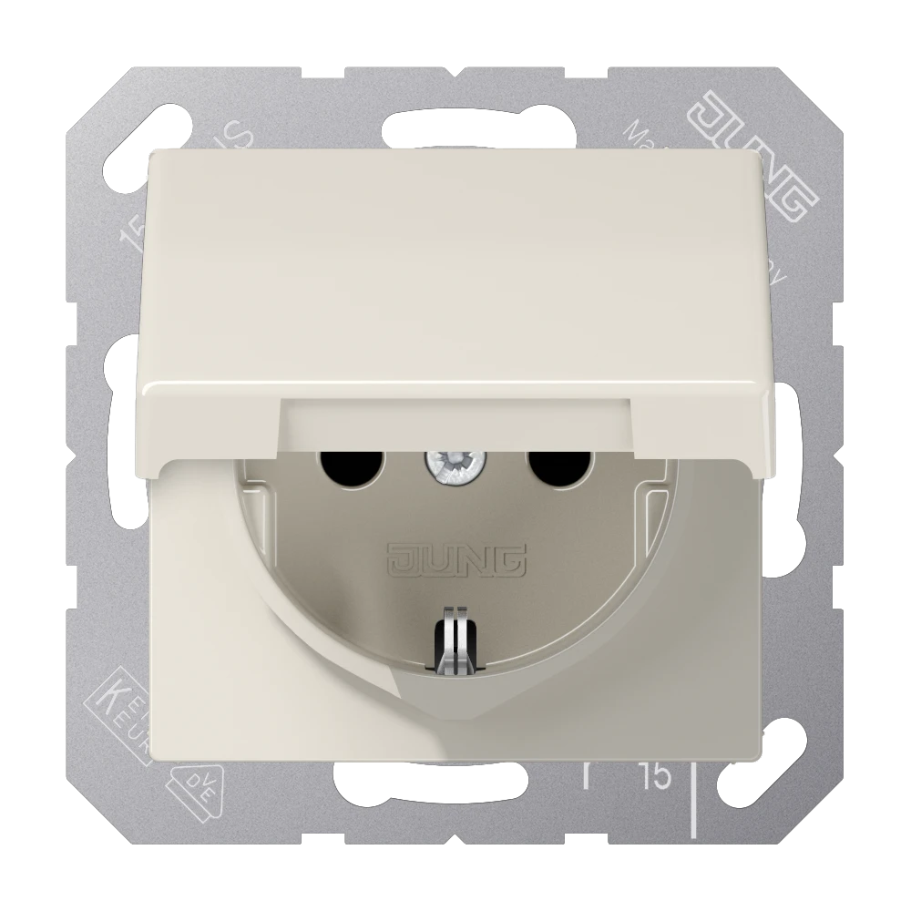 Jung Jung SCHUKO-Steckdose 16A 250V Klappdeckel AS 1520 BFKL
