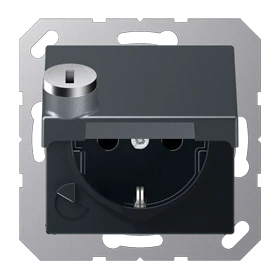 Jung Jung SCHUKO-Steckdose 16A 250V Klappdeckel A 1520 BFKLSL ANM