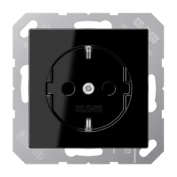Jung SCHUKO-Steckdose schwarz A 1520 BF SW
