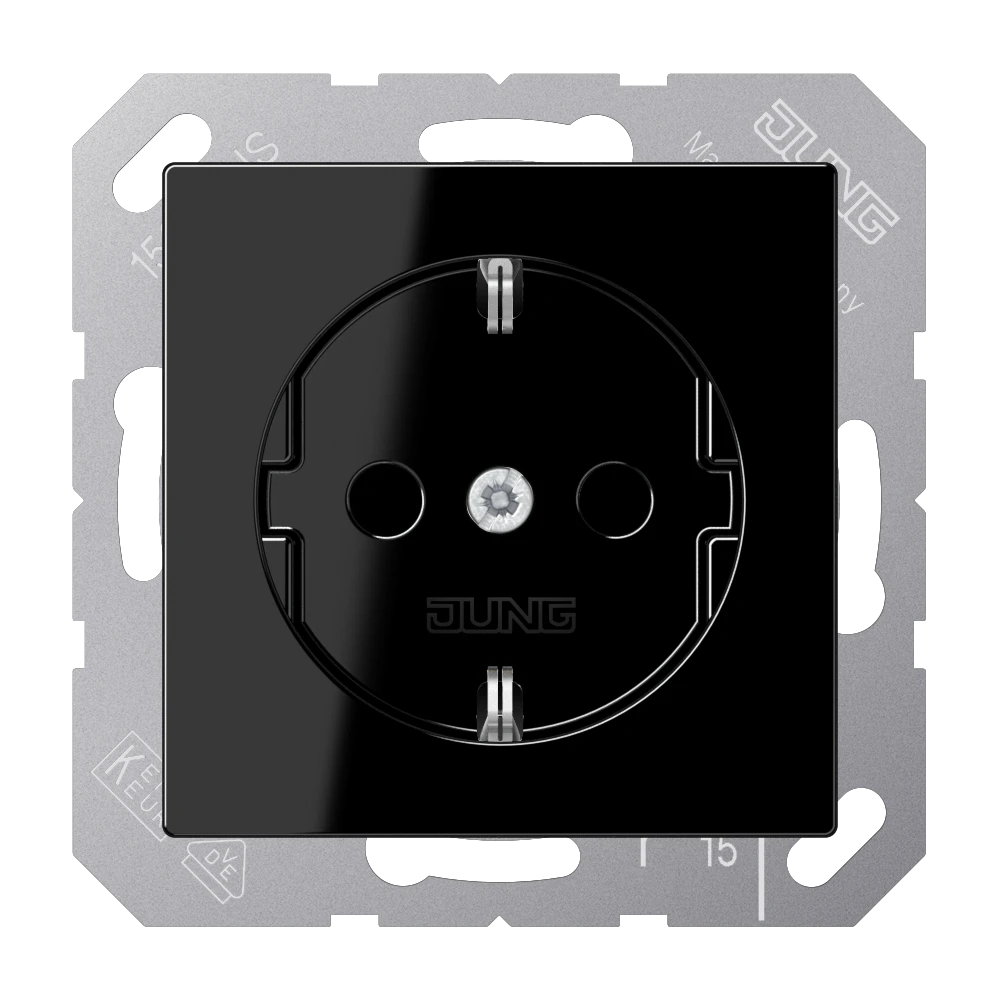 Jung Jung SCHUKO-Steckdose schwarz A 1520 BF SW