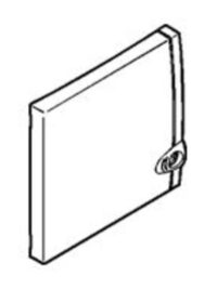 Legrand 001328 Kunststofftür Signalweiß für Aufputzverteiler Ekinoxe 8+1Module