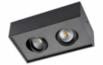 SG LEUCHTEN LED-Anbaustrahler 12W Konverter GYRO 906233 2LEDs schwarz 2000-2800K weiß schwarz