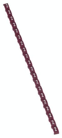 Legrand 038402 Kennzeichnungssystem Duplix Etiketten Ziffer:2 rot