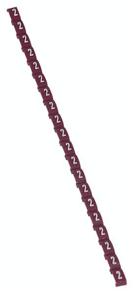 Legrand Legrand 038402 Kennzeichnungssystem Duplix Etiketten Ziffer:2 rot