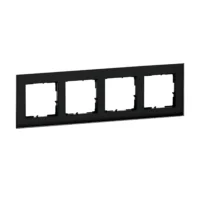 Legrand 766114 SEANO Natura 4-fach Rahmen aus Echtmaterial Farbausführung Black