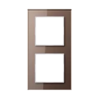 Jung Glasrahmen 2-fach mokka waage-/senkrecht AC 582 GL MO