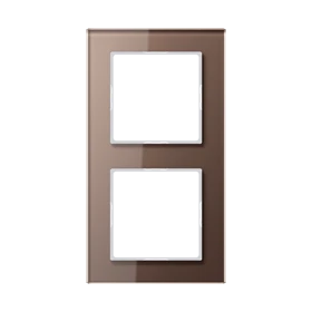 Jung Jung Glasrahmen 2-fach mokka waage-/senkrecht AC 582 GL MO