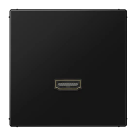 Jung Jung Multimedia-Anschluss schwarz HDMI mit Tragring MA LS 1112 SW