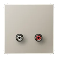 Jung Multimedia-Anschluss Edelstahl Cinch Audio/Tragring MA ES 1021