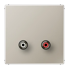 Jung Jung Multimedia-Anschluss Edelstahl Cinch Audio/Tragring MA ES 1021