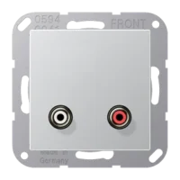 Jung Multimedia-Anschluss alu Cinch/Miniklinke 3,5 MA A 1021 AL