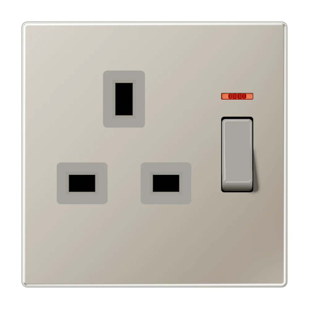 Jung Jung Abschaltbare Steckdose Edelstahl 13A 250V 2-polig und E ES 3171 KO