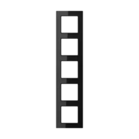 Jung Rahmen 5-fach schwarz waage/senkrecht AC 585 SW