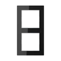 Jung Glasrahmen 2-fach schwarz waage/senkrecht AC 582 GL SW