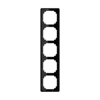 Jung Rahmen 5-fach schwarz waage/senkrecht CDP 585 SW