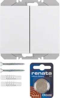 Berker KNX-Funk Wandsender 2-fach polarweiß glänzend 85656279