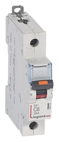 Legrand 409753 DX3 LS-Schalter C 6A 1-polig 25kA 230/400VAC 1TE