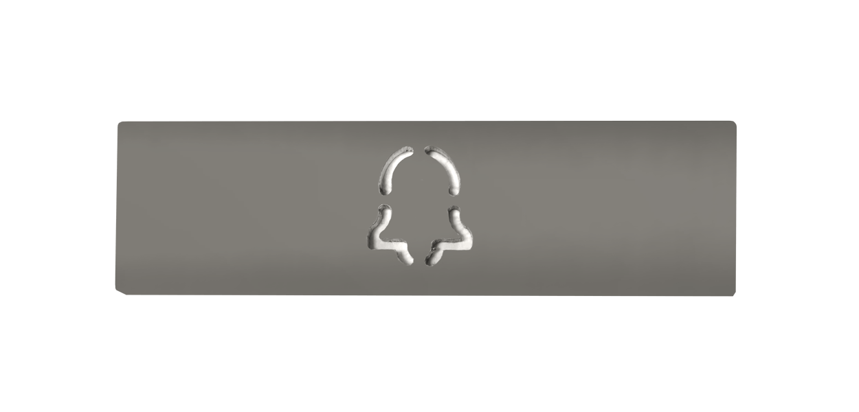 Doorbird DoorBird D21x Namensschild für eine Ruftaste, Glockensymbol – RAL 7004