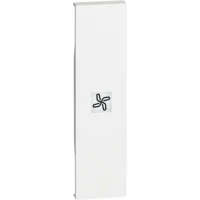 BTicino KW01RN LivingNow 1M Tasten- abdeckung mit Symbol Ventilator White