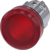 Siemens 3SU1051-6AA20-0AA0 Leuchtmelder 22mm rund Met. hgl rot Linse glatt