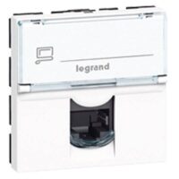 Legrand 076591 Datendose Kategorie6 1xRJ45 90° ungeschirmt UTP 2M Mosaic weiß