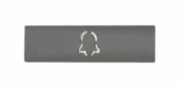 DoorBird D21x Namensschild für eine Ruftaste, Glockensymbol – RAL 9007