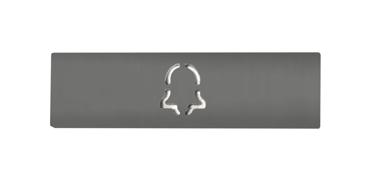 Doorbird DoorBird D21x Namensschild für eine Ruftaste, Glockensymbol – RAL 9007