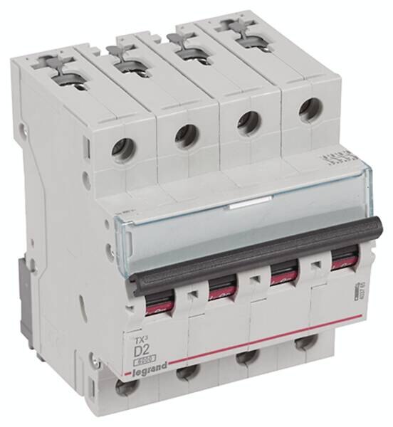 Legrand Legrand 403765 TX3 LS-Schalter D 2A 4-polig 6kA 400VAC 4TE