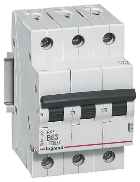 Legrand 419175 RX3 LS-Schalter B 63A 3-polig 6kA 400VAC 3TE