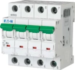 Eaton (Installation) Leitungsschutzschalter 6 A, 4-polig, Steckklemme B PXL-B6/4
