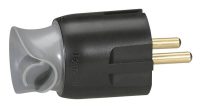 Bild vom Produkt: Legrand 050173 Stecker 360° drehbare Einführung schwarz/grau