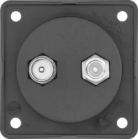 Berker Antennen Verbinderdose schwarz/matt, TV/SAT 845632503