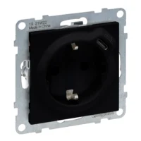 Legrand 765326 SEANO Schuko-Steckdose +USB-C mit Steckklemmen Schwarz lackiert