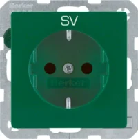 Berker SCHUKO-Steckdose grün samt 47236003