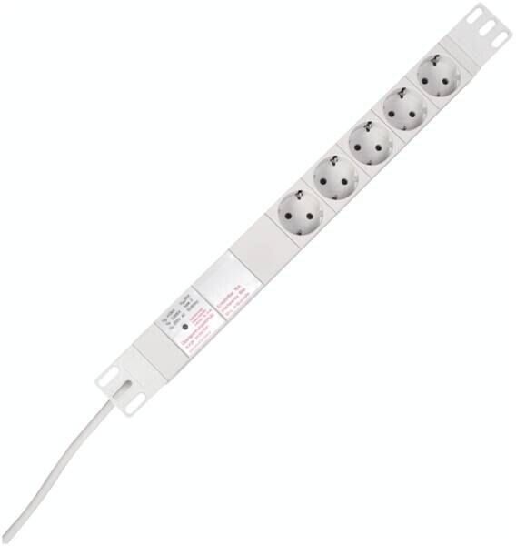 Kopp Kopp 930504014 Schuko-Steckdose 5-fach PROFIver.19Z Ü-Schutz 45° CEE7/III