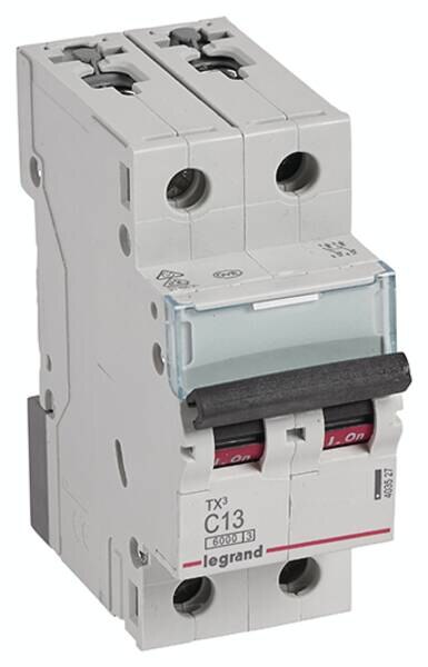 Legrand Legrand 403527 TX3 LS-Schalter C 13A 2-polig 6kA 400VAC 2TE