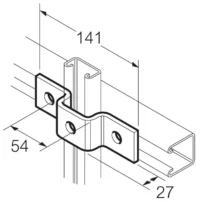 Van Geel SB514S U-Befestigungsbügel 141x21 V4A Edelstahl