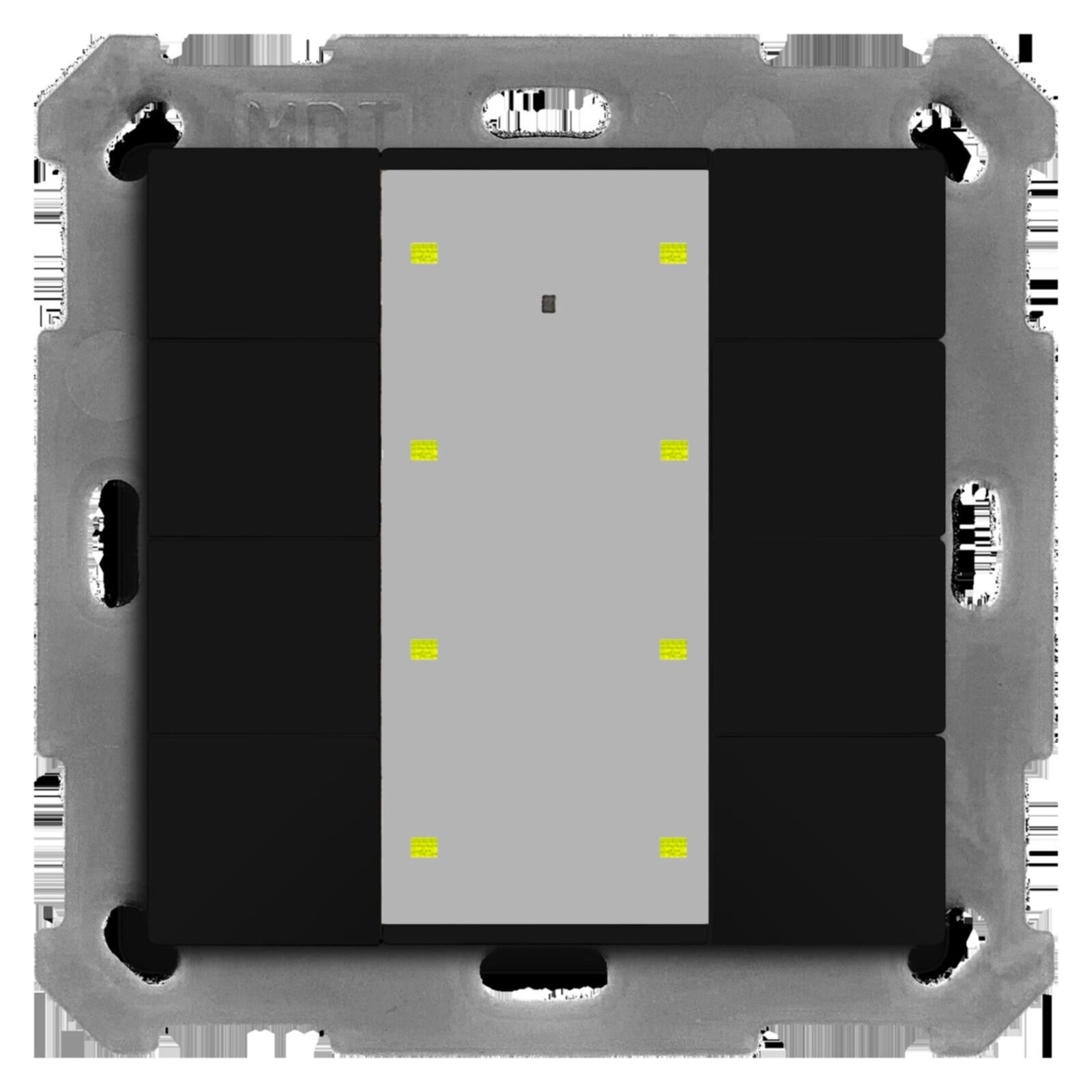 MDT MDT Tastsensor KNX Unterputz schwarz matt 8-fach 8pkt LED BE-TA55T806.02 inklusive Ankopplung