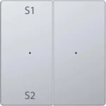 Merten Wippe für Tastermodul 2 fach Szene1/2 blank edelstahl MEG5226-6036