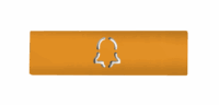 DoorBird D21x Namensschild für eine Ruftaste, Glockensymbol – RAL 1037